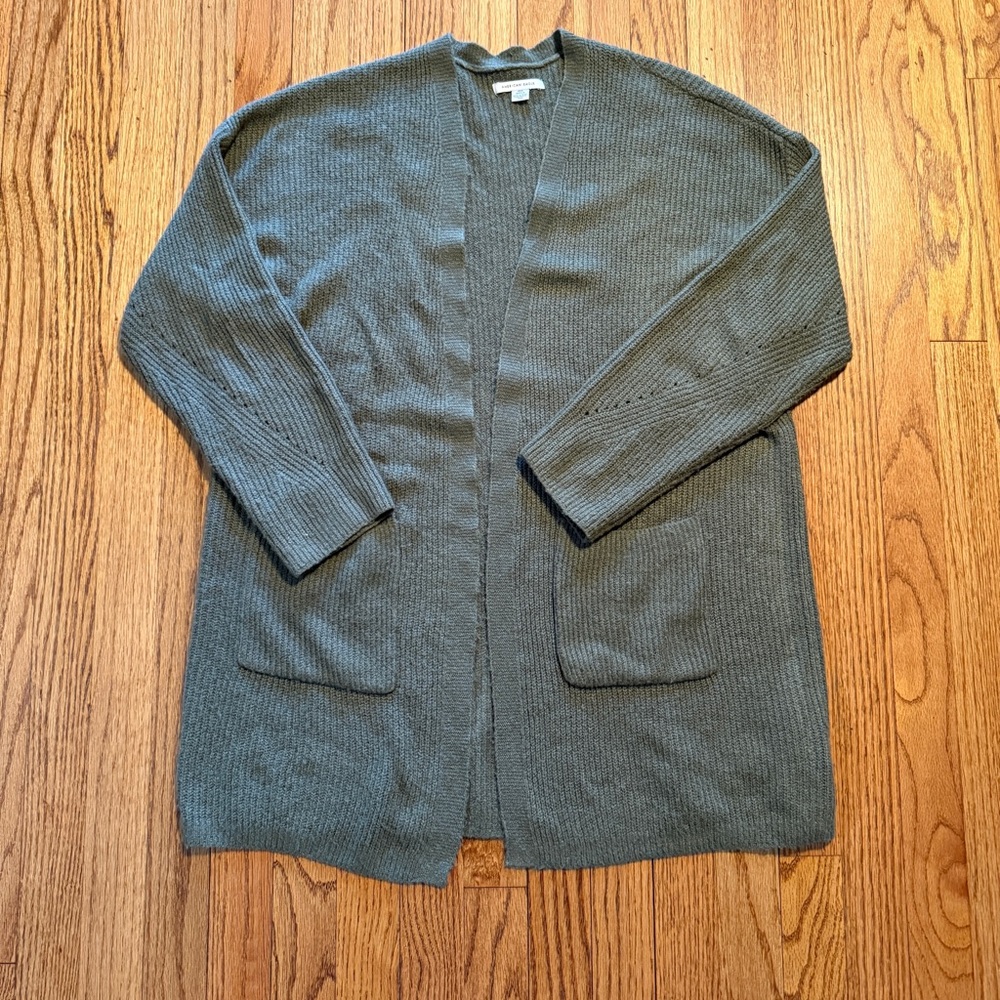 American Eagle Olive Green Cardigan Sweater